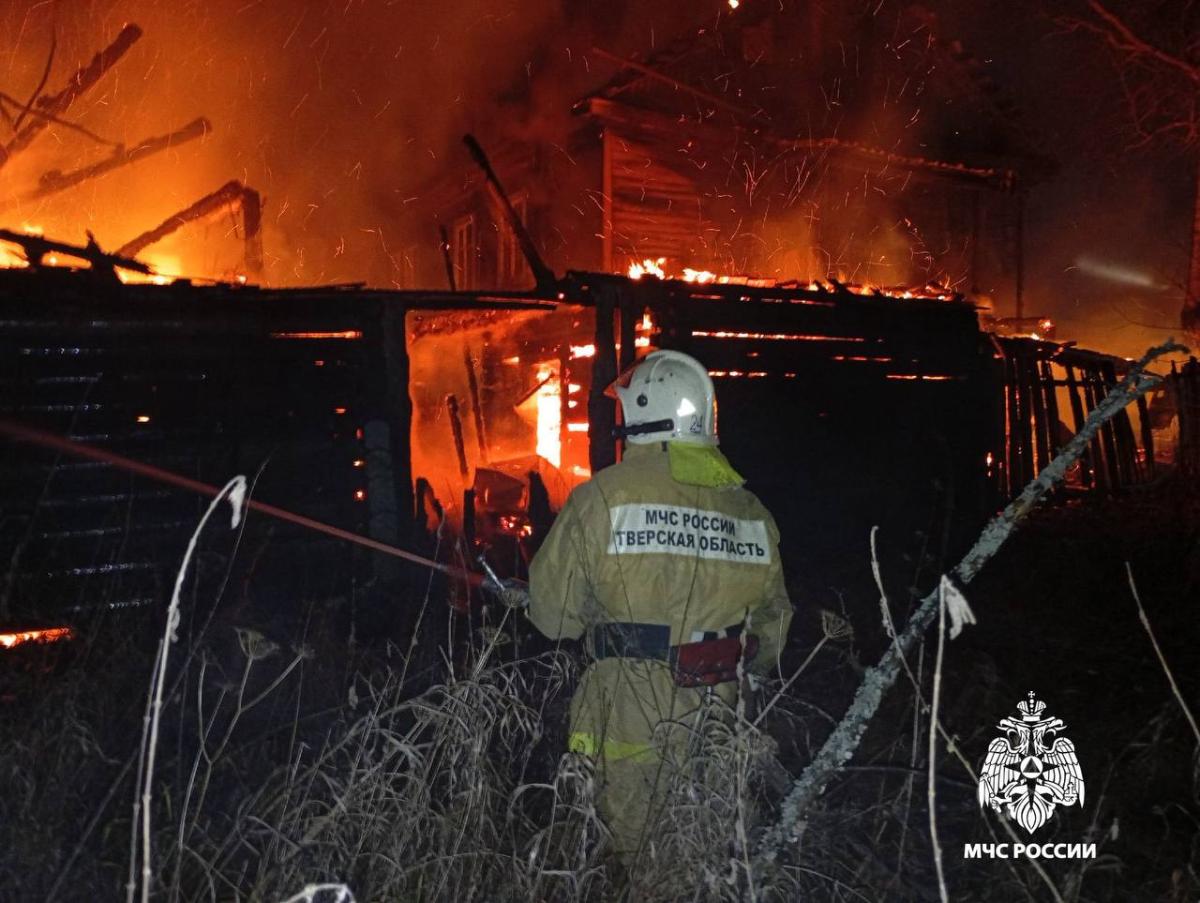 На пожаре в Белом эвакуировали жильцов дома Фото: МЧС