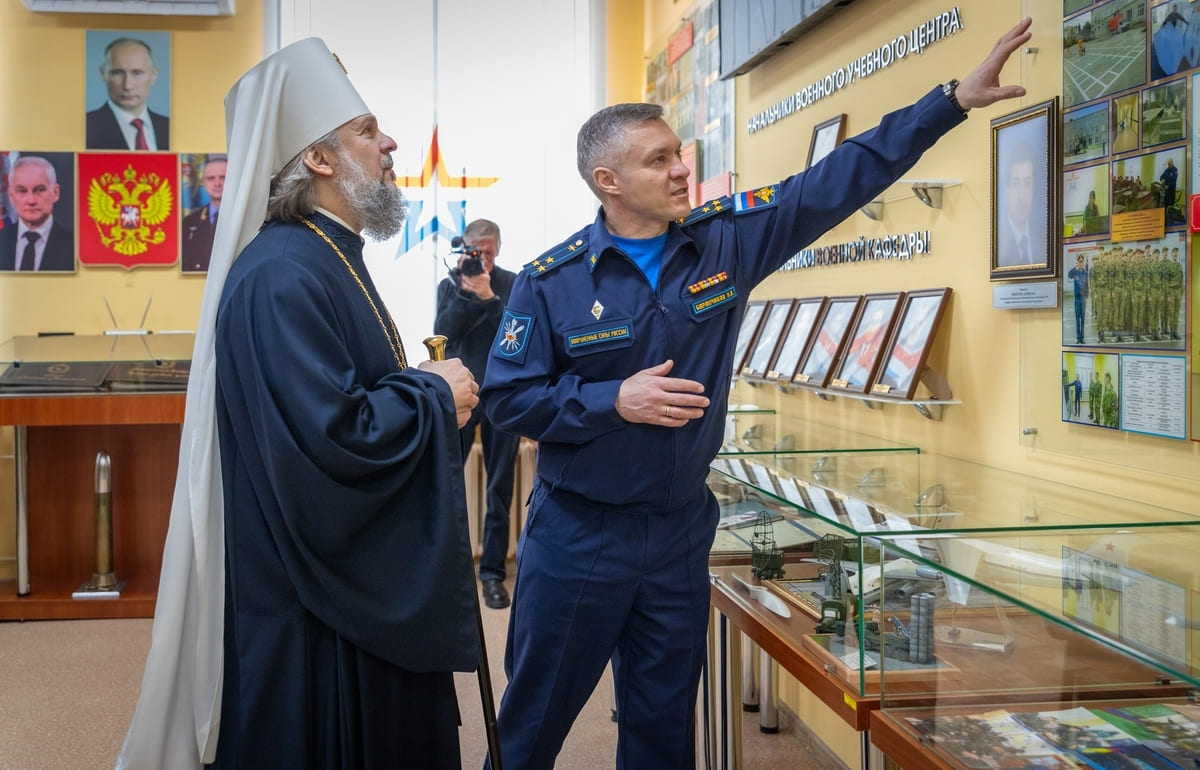 В преддверии Дня защитника Отечества ВУЦ ТвГТУ посетил митрополит Тверской и Кашинский Амвросий Фото: ТвГТУ