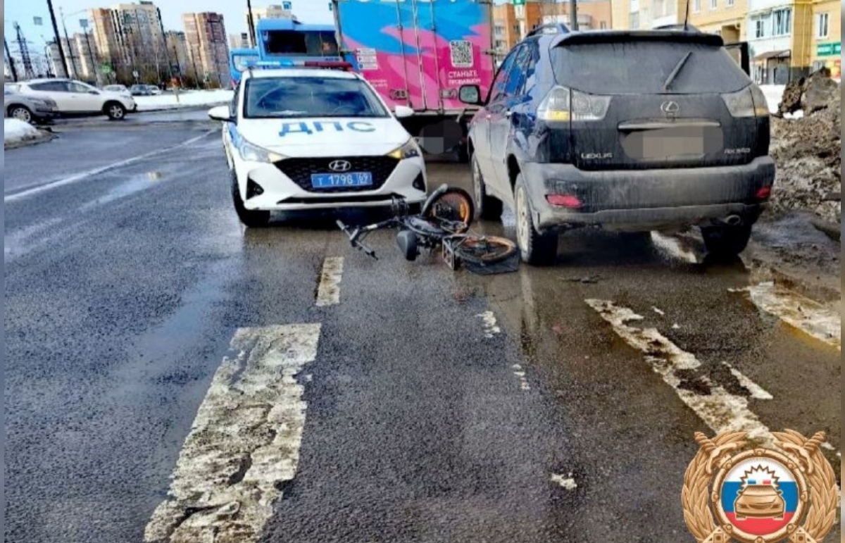 В Твери на пешеходном переходе сбили велосипедиста Фото: Госавтоинспекция Твери