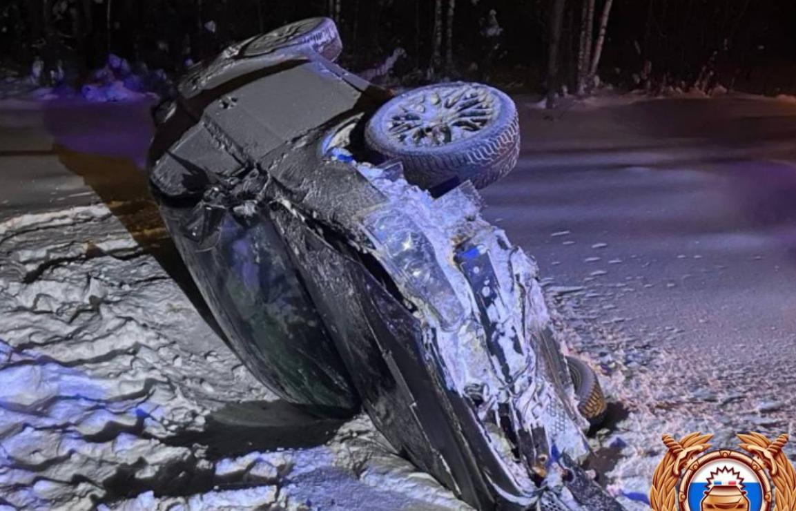 На М10 в Тверской области машина попала в занос и перевернулась - новости Афанасий