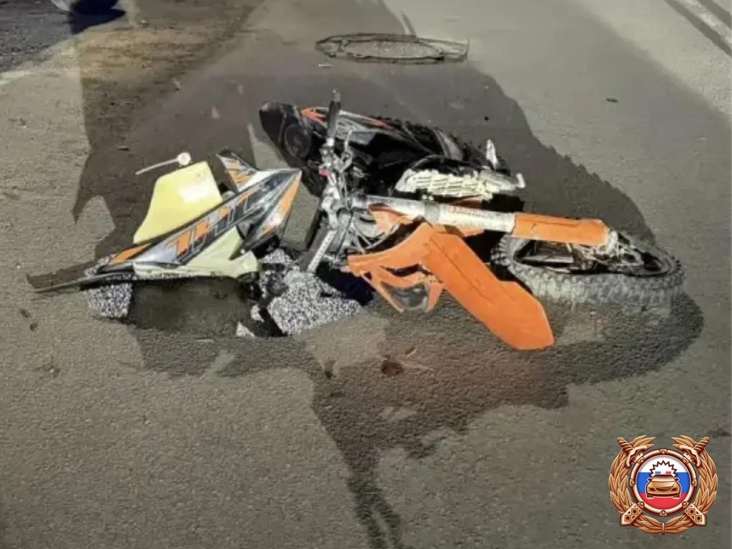 Два подростка на мотоцикле пострадали в ДТП в Тверской области Фото: ГАИ