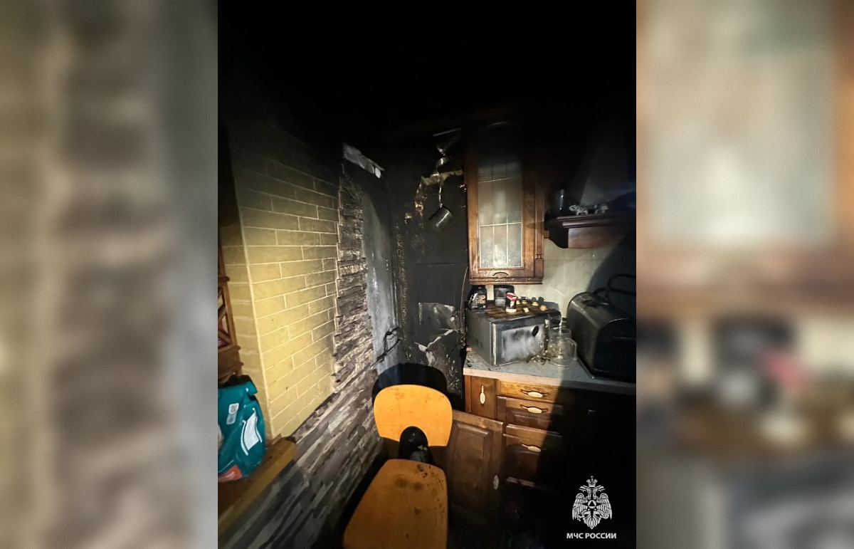 На пожаре в Конаково пострадал мужчина Фото: МЧС