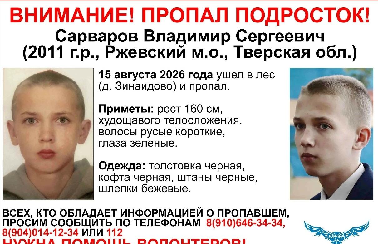 Бастрыкин взял на контроль поиски мальчика в Тверской области - новости Афанасий