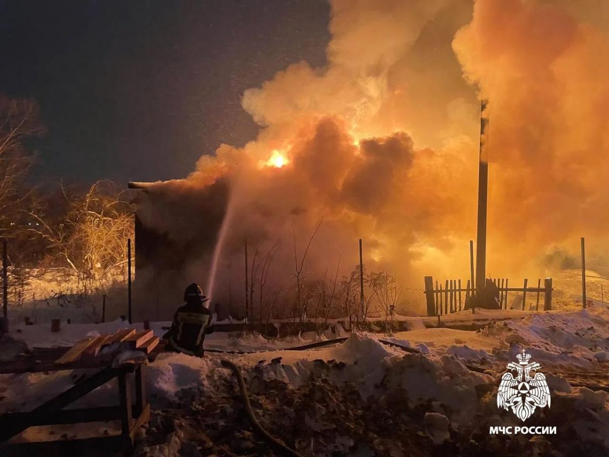 На пожаре под Тверью пострадал мужчина Фото: МЧС