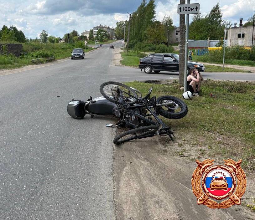 В Кувшиново Тверской области мотоциклист наехал на велосипедиста Фото: ГАИ