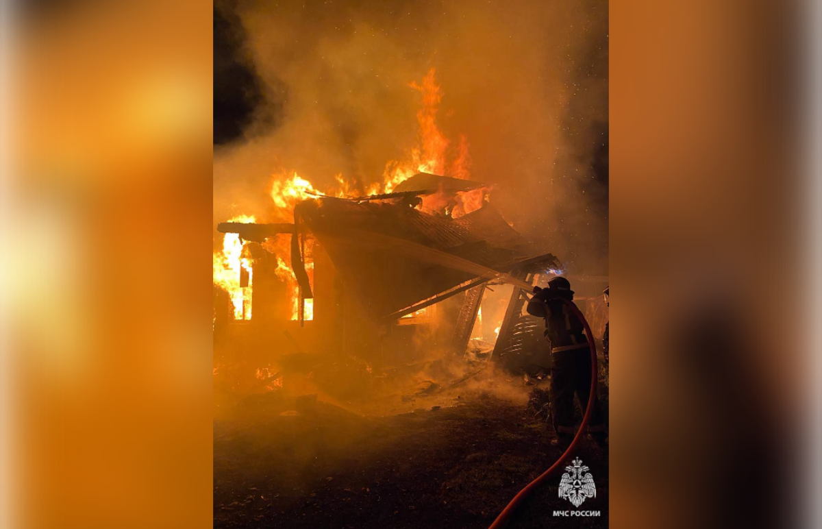 Под Тверью сгорел дачный дом Фото: МЧС Тверской области