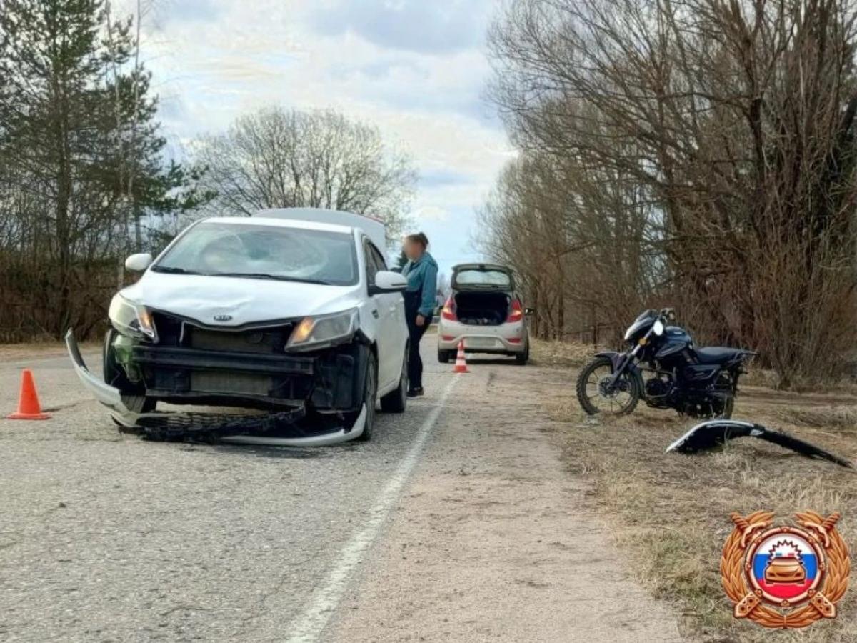 В Тверской области автомобилистка, выполняя обгон, наехала на мопед с детьми Фото: ГАИ
