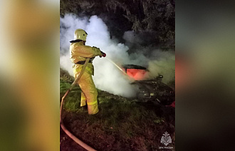 На трассе в Тверской области сгорела легковушка - новости Афанасий