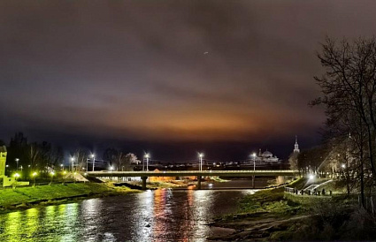 В Торжке сняли полярное сияние, вызванное сильной магнитной бурей