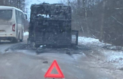 Под Кимрами сгорел автобус  - новости Афанасий