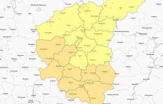 В Тверской области действует желтый уровень погодной опасности