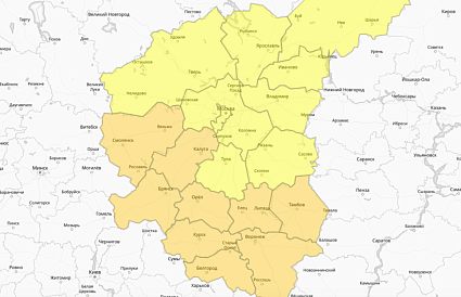 В Тверской области действует желтый уровень погодной опасности