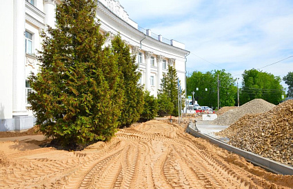 В Твери начался ремонт тротуаров на площади Гагарина - новости Афанасий