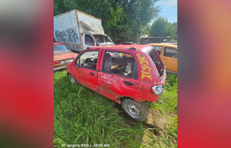 С улицы Твери убрали брошенный разукрашенный Matiz - новости Афанасий