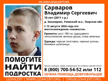 Глава «ЛизаАлерт» назвал поиски 15-летнего Вовы из Ржева самыми сложными за лето - новости Афанасий