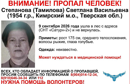 В Кимрском округе пропала 72-летняя дачница - новости Афанасий