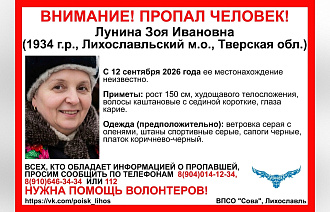 В Тверской области ищут 92-летнюю женщину - новости Афанасий