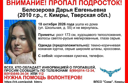 Очередная девочка-подросток пропала в Тверской области - новости Афанасий
